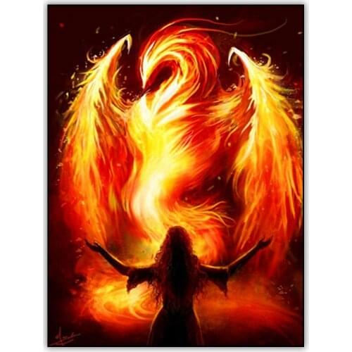 Fire Phenix 5d Diamond Painting Full Drill Square Crystal Mosaic Picture Daimond Painting Embroidery Accessories Cross Stitch