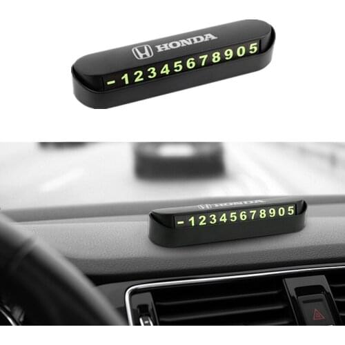 Car Temporary Parking Card Phone Number Card Plate Sticker for Mugen Power Honda Civic Accord CRV Hrv Jazz accessories