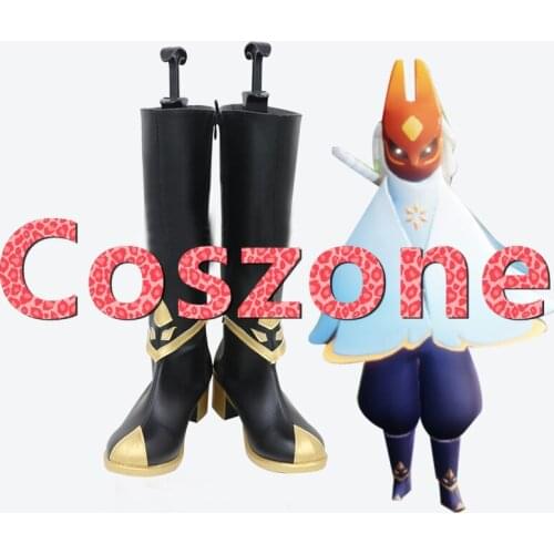 Sky Children of Light Elders Ancestors Black Cosplay Shoes Boots Halloween Carnival Cosplay Costume Accessories