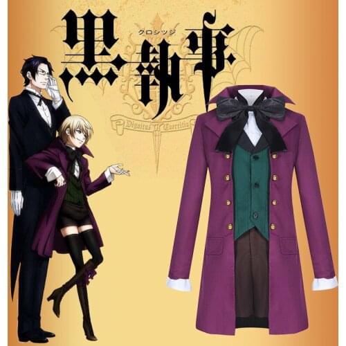 Black Butler Alois Trancy Cosplay Costume Halloween Trench Vest Shirt Shorts for Carnival School Uniform
