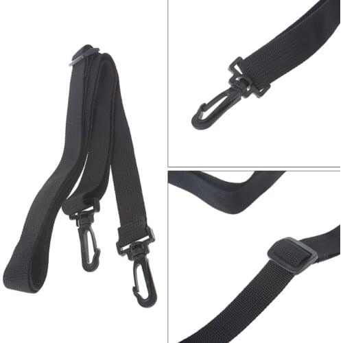 Black Shoulder Strap Replacement Camera Guitar Bag Belt Strap Adjustable Bag Shoulder Bag Strap PP Ribbon+Plastic Buckle
