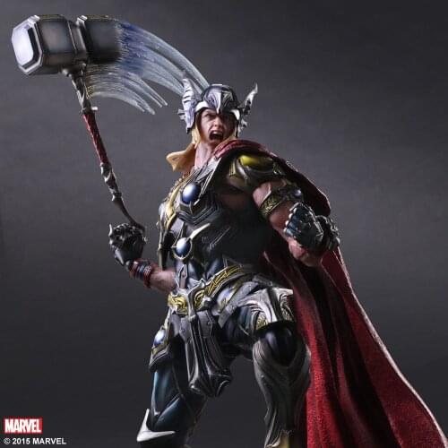 Play Arts 27cm Marvel Thor Super Hero Action Figure Toys