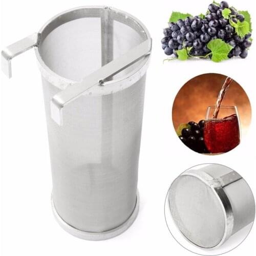 Hop Spider Strainer Homebrew Beer Pellet Hop Filter 304 Stainless Steel 100x255mm 400 Micron Filtering for Brew Kettle