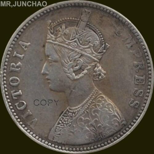 India Coins Victoria Empress One Rupee 1893 90% Silver Copy Coin