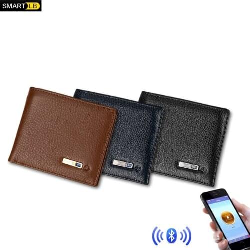 Men Woman Luxury Business Wallet Genuine Leather Purse Bluetooth Anti-lost Alarm Wallet Smart Anti-theft Cowhide Card Holder