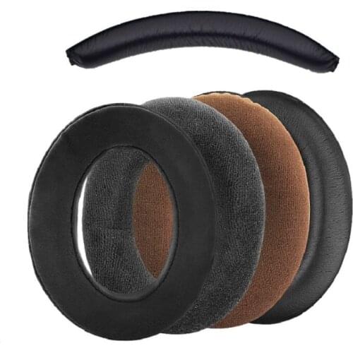 Leather Flannel Earpads Ear Cushion Cover Soft Comfortable Headband for Sennheiser HD380 G4ME Zero Game Zero Headphone