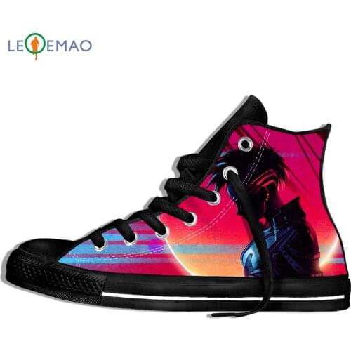 Custom Image Printing Sneakers Neo Tokyo Anime Scandroid Hot Sale Mens's Canvas Breathable Walking Flat Zapatos De Mujer