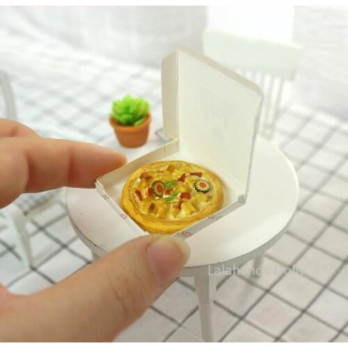 Doll House Creative Simulated Pizza Model DIY Mini Kitchen Food Play Toys Accessories