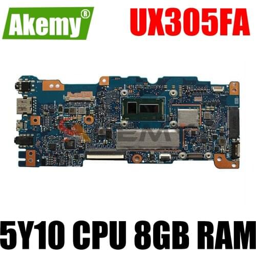 UX305FA With 5Y10 CPU 8GB RAM Mainboard REV 2.0 For ASUS UX305 UX305F UX305FA Laptop Motherboard 100% Tested free shipping