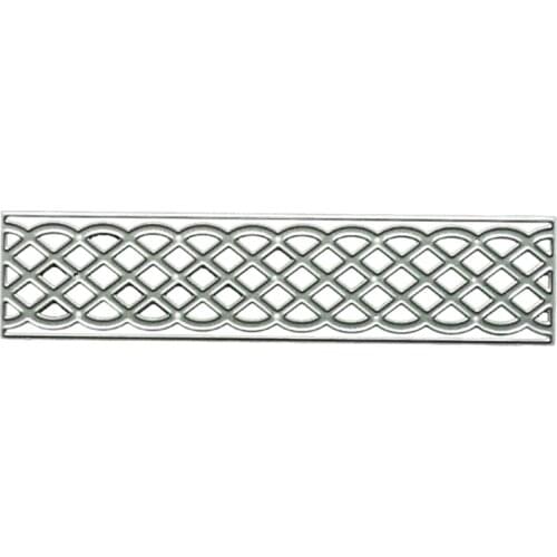 Y8AB Metal Cutting Dies Stencil Decorative Fan-shaped Grid Rectangle Embossing Dies