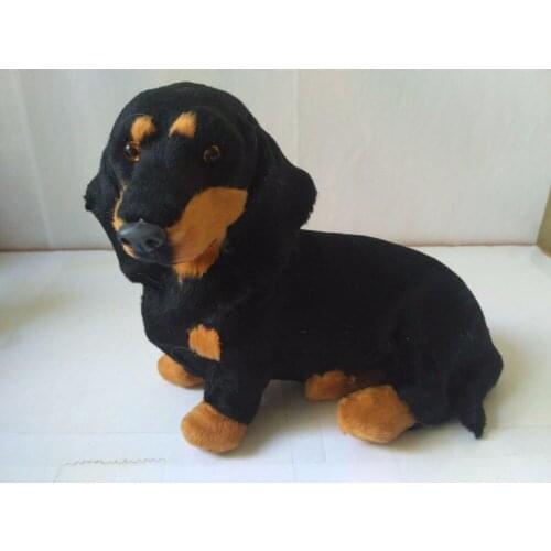 Simulation dachshund dog model polyethylene&furs 18x10x15cm dog handicraft,home decoration toy d2830