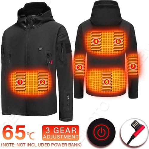 Motorcycle Heating Jacket Winter Electric Heated Clothes USB Charging Waterproof Windbreaker Heat Outdoor Skiing Coat M-4XL