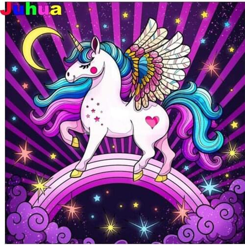 Cartoon unicorn 5d Diy diamond painting full drill diamond embroidery mosaic painting diamond stitch kids room decor Girl gift
