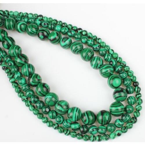 New Natural Semi-precious Stones Bead Malachite Loose Beads Beadwork Bracelet Necklace Chain DIY Jewelry Making Accessories B27