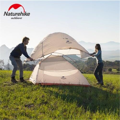 Naturehike Ultralight Tent Free Standing 20D Fabric Upgraded Cloud Up 2 Camping Tents For 2 Person With free Mat