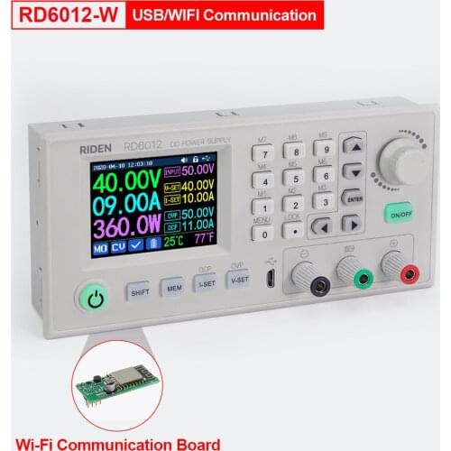 RD6012 RD6012-W USB WiFi DC to DC Voltage Step Down Power Supply Adjustable Buck Converter Voltmeter 60V 12A