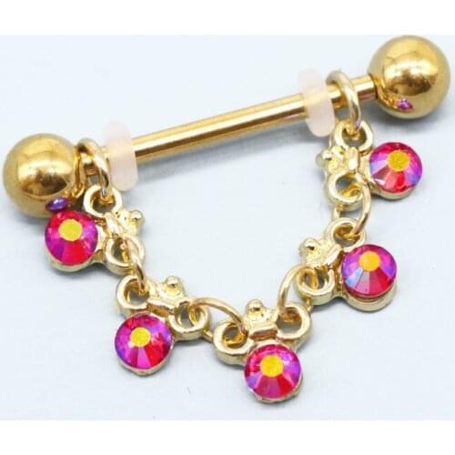 Luxury barbell nipple ring joias feminina acero quirurgico body jewelry for women zircon sexy piercings lengua body jewelry 2pcs