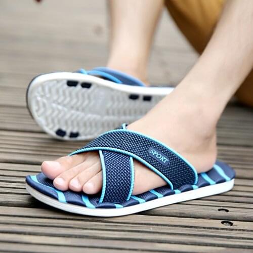 Summer Fashion Massage EVA Slippers Couple Mens Shoes Flip Flops Big Size 46 Casual Non Slip Beach Indoor Slippers Zapatos