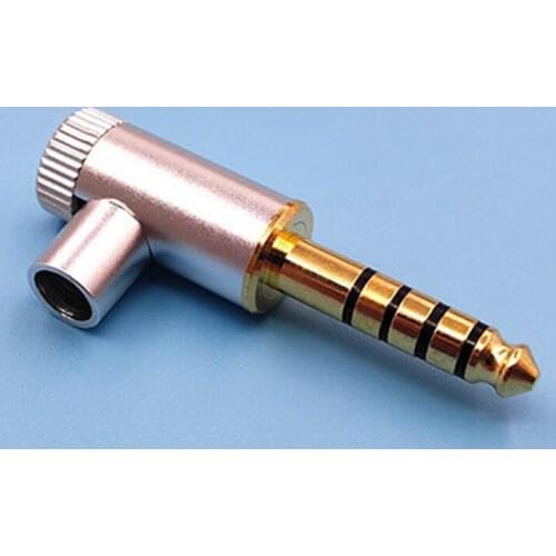 10pcs 4.4mm earphone plug 5-pole curved L-shaped balanced output