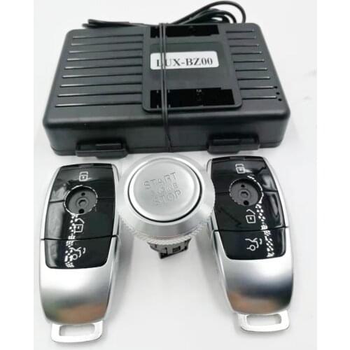 For Mercedes Benz SLK Class 2012-2015 Add Car Push Start Stop System Remote Starter and Keyless Entry System with New Remote Key