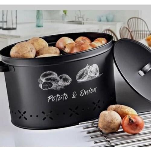Modern Shaddy Goods Potato Onion storage Container 2 Compartments organizer storage box органайзер rangement коробка для хранения