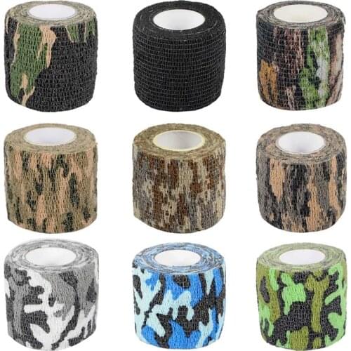 Tactical Camo Stretch Tape Bandage Camping Hunting Camouflage Tape Military First Aid Bandage Shooting Gun Paintball Accessories