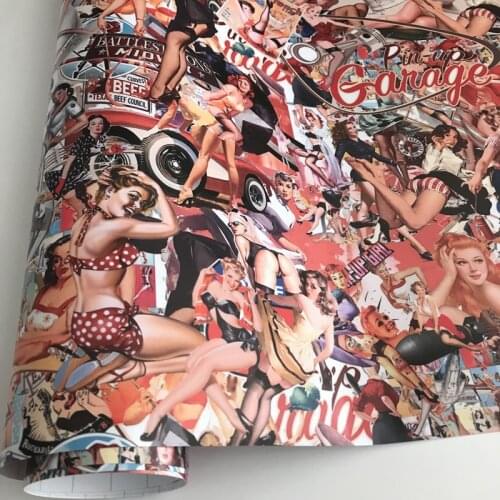 Graffiti Sexy Lady Women Pin Up Girl Vinyl Wrap Sticker For Laptop Skateboard Motorcycle Car Bike Luggage Trolley Case Decals