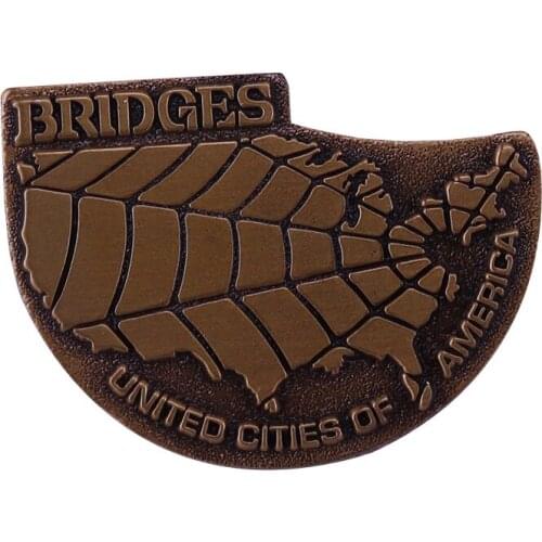 Death Stranding Bridges Brass Coloured Metal Pin Badge