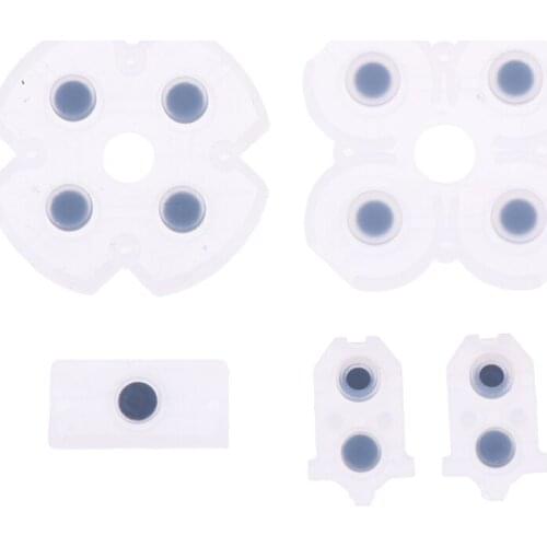 1set Controller rubber conductive pad silicon buttons for PS4 repair replacement part