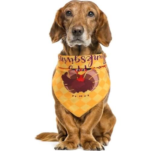 1PCS Thanksgiving Pet Bandana Decorative Maple Leaf Pet Bib Triangle Cute Bandana Bib for Dogs Cats Pet Product Accessories