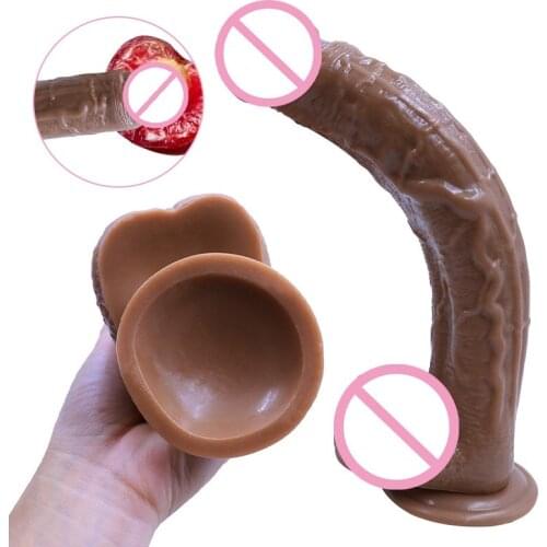 31cm Huge Dildo Liquid Silicone Realistic Penis Vagina Orgasm Female Masturbator Dick With Suction Cup Adult Sex Toys for Women