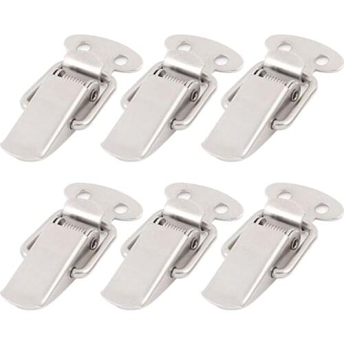 6Pcs Spring Loaded Suitcase Chest Tool Box Locking Toggle Latch Hasp Lock Hardware SCIE999