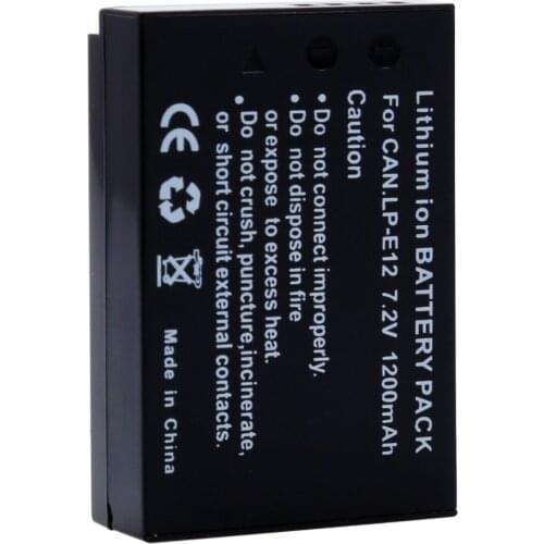7.2V 1200mAh LP-E12 LPE12 LP E12 Rechargeable Battery For Canon M 100D Kiss X7 Rebel SL1 EOS M10 DSLR Camera Wholesales