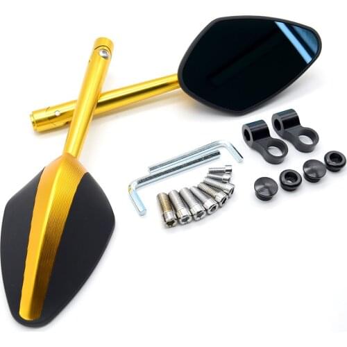 Aluminum Motorcycle Mirrors Rearview mirrors Fit For Suzuki kawasaki z750 z800 Honda Ducadi Yamaha motor Rear view mirror