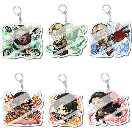Anime Attack On Titan Acrylic Stand Display Model Plate Keychain Birthday Decor Toy Cosplay Student Fan Gifts