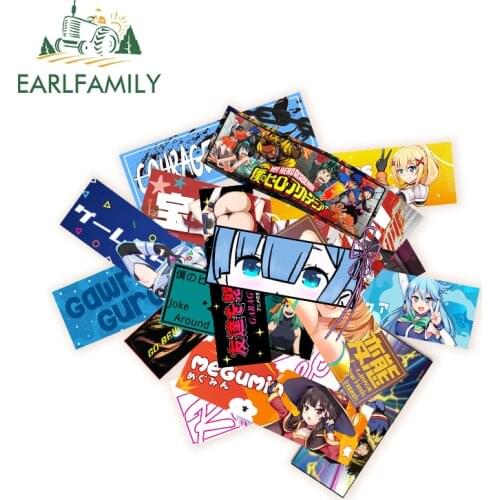 EARLFAMILY 13cm for Anime Sexy Slap Funny Car Stickers Motorcycle Decal Car Refrigerators Sticker Camper Bumper Decoration