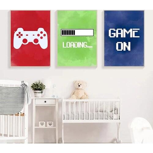 Gamepad Picture Poster Canvas Painting And Color Prints Cuadros Art Wall Decoration Mural Modern Home Kids Room Decor No Fram