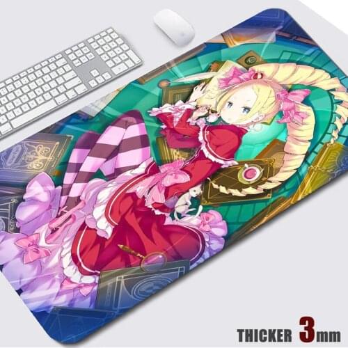 Mouse Pad Re Zero Beatrice Computer Laptop Anime Mouse Mat Large Rubber Mousepad Office Gamers Desk Mat Accessories