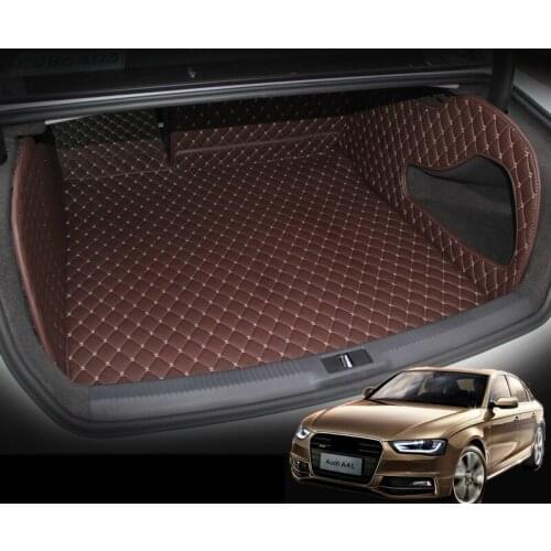 Leather Car Trunk Mat Cargo Liner for Audi A4 2007 2008 2009 2010 2011 2012 2013 2014 2015 A4 B8 Accessories