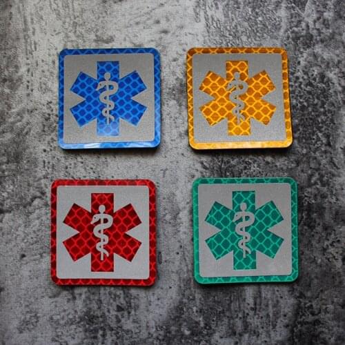 Cross Medical Rescue IR Arm Chapter Reflective Velcro Laser Engraving Hollow Out First Aid Kit Stickers Tactical Nylon Patch