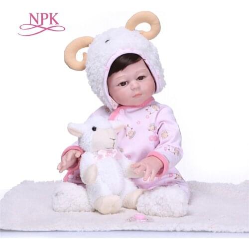 NPK New Arrival 50CM Baby Girl Doll Full Silicone Body Lifelike Bebes Reborn Bonecas Handmade Baby Toy For Kids Christmas Gifts