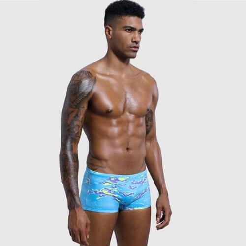 Printing Swimwear Men 2020 Low Waist Swimsuit Breathable Mens Trunks Summer Fashion Swimming Suit Bathing Beach Wear Sea Surf