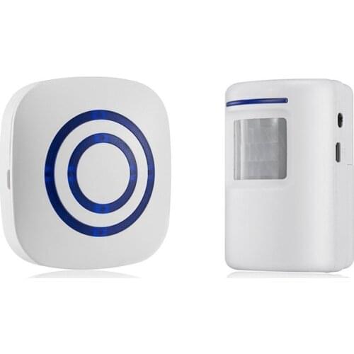 Top Deals Door Chime,Wireless Business Door Motion Sensor Detector Smart Visitor doorbell Home Security Driveway Alarm with 1 Pl