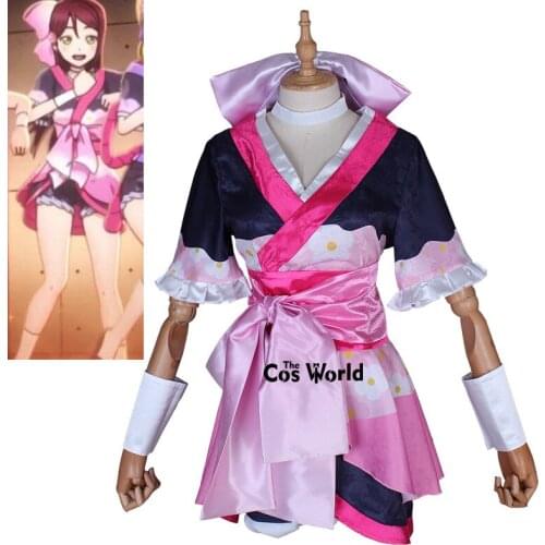 LoveLive!Sunshine!! Aqours Sakurauchi Riko MY Dance TONIGHT MIRACLE WAVE Yukata Kimono Dress Uniform Outfit Cosplay Costumes