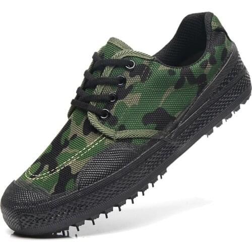 Men Sneakers Work Flat Shoes Canvas Shoes Casual Camouflage Labor Shoes Wear-Resistant Mens Vulcanized Breathable Farm 2021