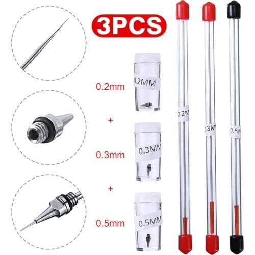 0.2/0.3/0.5mm Airbrush Nozzle Needle Cap Replacement Airbrush Machine Parts Painting Airbrush Body Brushwork Accessories Parts