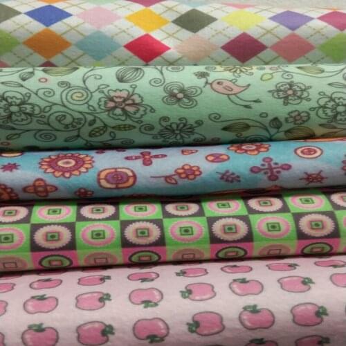 15x15cm Beautiful Leafs Printed Soft Nonwoven Polyester Felt Fabric, Fieltro feltro For DIY Sewing