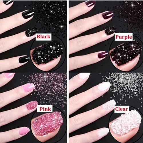 New Arrival About 1440pcs/bag 1.1mm 18 Colors Zircon Rhinestones Micro Diamonds Mini 3D Nail Art Rhinestone Nails Decorations