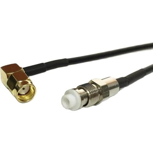 New Modem Coaxial Cable RP-SMA Male Plug Right Angle Switch FME Female Jack Connector RG174 Cable 20CM 8" Adapter Rf Jumper