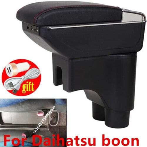 For Daihatsu boon Armrest Box Rotatable Center Centre Console Storage Box with USB interface decoration accessories